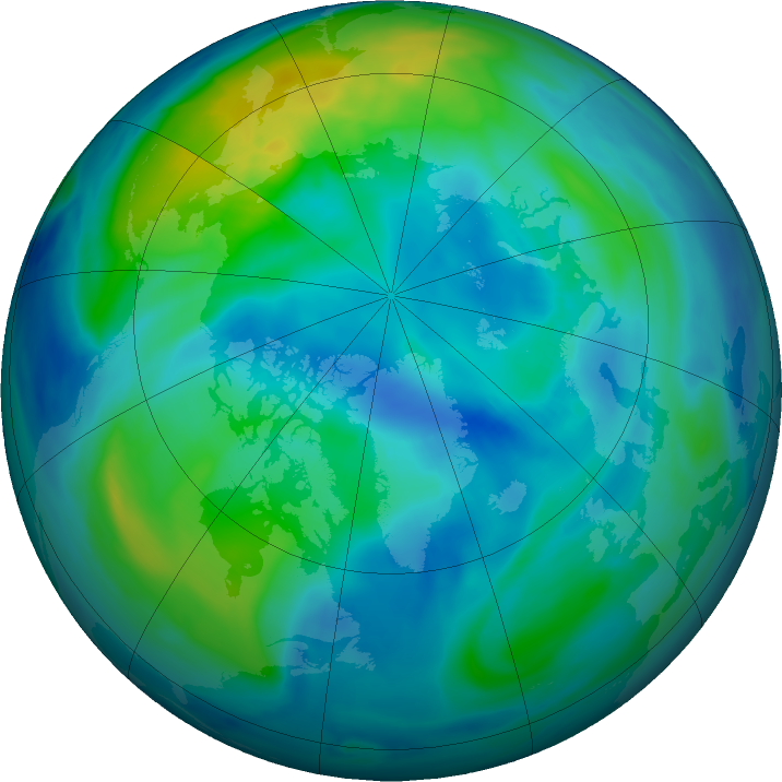 Arctic ozone map for 17 October 2020